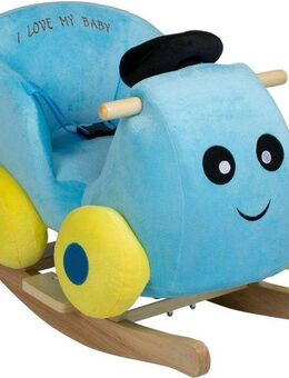 BabyGo Schaukeltier Rocker Auto, mit Kufen und Griffen aus Birkenholz