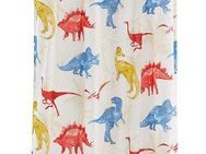 Lüttenhütt Gardine DINO, Ösen (1 St), halbtransparent, Polyester, Kindergardine, einseitig mit Dinosauriern bedruckt