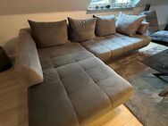 Modernes Sofa in Samt Grau - Holzwickede