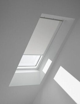 Verdunklungsrollo DKL SK08 1025SWL, VELUX, verdunkelnd, ohne Bohren, in Führungsschienen, VELUX »Pick & Click!«, weiße Führungsschienen & Griffleiste