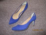 Edle DUMOND Brazil Rauhleder Pumps Heels royalblau Gr. 38 Eyecatcher - TOP - Rottendorf