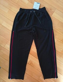 Lange Jogginghose schwarz L 40 Gr. 20 seitlicher Reißverschluss - Baiersdorf