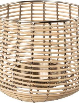 Home affaire Windlicht Kerzenhalter Vallenay (1 St), aus Naturweide und Metall