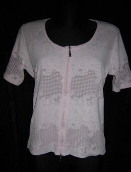 NEU * Edel * Häckel * Spitzen * Kurzarm * T- Shirt * Cardigan * Jäckchen "BIBA by ESCADA" Gr. 44- 46/ L * rosé- rosquarz * - Riedlingen