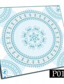 9x Selbstklebende PVC-Fliesen, 30x30 cm, dekorative Kreise in 85055