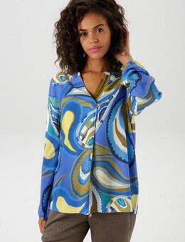 Aniston CASUAL Schlupfbluse mit farbharmonischen, großflächigem Paisley-Muster