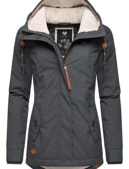 Ragwear Winterjacke Monade Damen Winterparka mit Kapuze und m. Fleece gefüttert