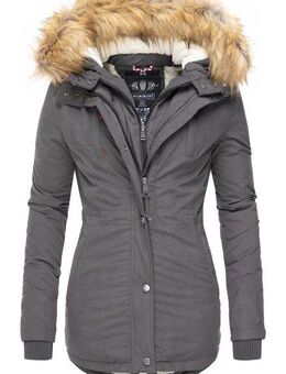 Marikoo Wintermantel Akira edler Winterparka mit Kunstfellkapuze