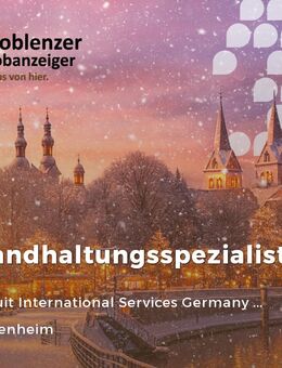 Werkstattleiter und Spezialist Instandhaltung (m/w/d) - Bassenheim