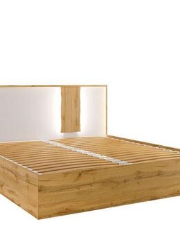 Home affaire Bett Bett Fabella ohne Matratze (Schlaffläche 180x200 cm), Bett mit Stauraum und Led-Beleuchtung, BxTxH 191,3x206,4x102,2 cm