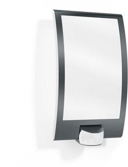 steinel Außen-Wandleuchte L 22, Bewegungsmelder, Leuchtdauer einstellbar, Tageslichtsensor, Leuchtmittel wechselbar, 180°Bewegungsmelder,Rostfrei,Schlagfest,E27-Fassung,Fassadenleuchte