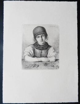 Radierung. Grimm, Ludwig Emil. Bärenreiter-Druck. Monogramm in der Platte, bezeichnet, datiert 1816 - Königsbach-Stein