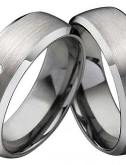 Partnerringe Wolframringe PW110 mit Zirkonia - Aholming