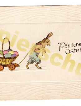 Alte Grußkarte „Fröhliche Ostern“, gelaufen 1911 - Landsberg