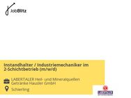 Instandhalter / Industriemechaniker im 2-Schichtbetrieb (m/w/d) - Schierling