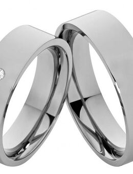 Elegante Edelstahlringe E347 mit Stein und Gravur - Aholming