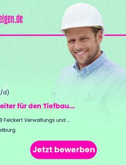 Bauleiter (m/w/d) für den Tiefbau - Weilburg
