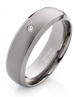 Damenring Titanring DTB3 mit Stein und gratis Gravur - Aholming