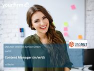 Content Manager (m/w/d) - Berlin