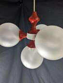 2 Space-Age Pendelleuchten von Richard Essig – Original 60er Jahre in 65462