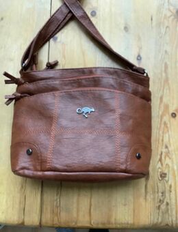 Tasche, vegan aus PU-Leder, braun, neu - Malente