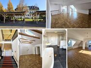 Wohntraum mit Seeblick! 5-Raum-DG-Maisonette mit Lift, Kamin, XL-Carport, EBK, Sauna u.v.a.m. - Markkleeberg