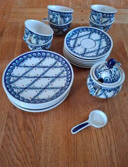 Original Bunslauer Kreamik (Boleslawiec) Tee Set – handbemalt - - Bochum