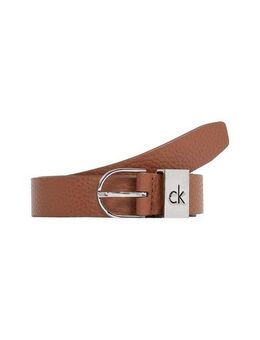 Calvin Klein Ledergürtel CK LOOP THIN ROUND BUCKLE 2.5 Logoprägung