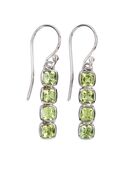 Ohrhänger Peridot im Cushion-Schliff 4 x 4 mm in 36355