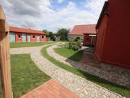 Dreiseitenhof: zwei Wohnhäuser, Scheune, fast 5ha Land, Offenstallanlage - Gollenberg (Brandenburg)