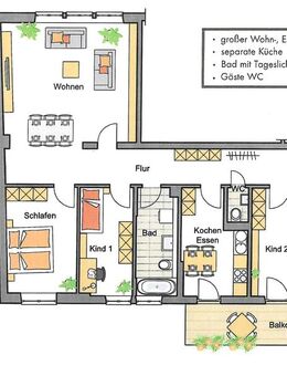Hochwertige Wohnung mit Einbauküche und Balkon in zentraler Lage ! - Kitzingen
