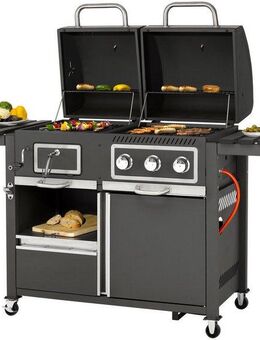 Tepro Gasgrill Kohle-Gas-Kombi Toronto, BxTxH: 173x65x116,5 cm