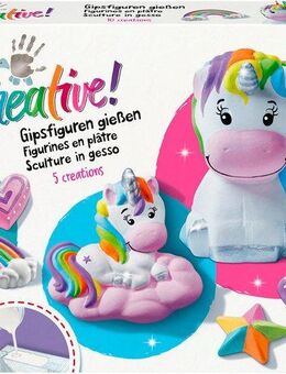 Ravensburger Kreativset BeCreative Midi, Bastelset DIY Gipsfiguren gießen Einhorn, Made in Europe
