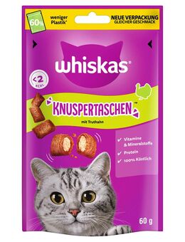 Whiskas Knuspertaschen - Sparpaket: Truthahn 6 x 60 g
