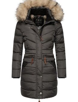 Navahoo Steppmantel Paula stylischer Winter Parka m. edlem Fellimitat