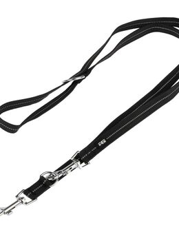 TIAKI Hundeleine Reflective Rubber, schwarz - 200 cm lang, 20 mm breit