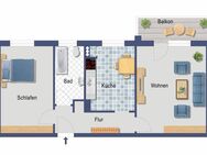 Ihr neues Anlageobjekt # in grüner Umgebung # 2 Zimmer # ca. 49,20 m² # Balkon # provisionsfrei - Geesthacht