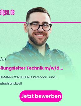 Abteilungsleiter Technik m/w/d - Stuttgart