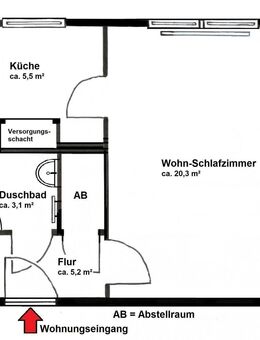 ...sofort bezugsfertig=möbliert!, modernisierte Wohnung, Lift, 3.OG - Ammersbek
