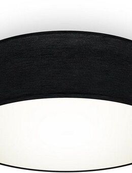B.K.Licht LED Deckenleuchte, ohne Leuchtmittel, Deckenlampe, Textil Lampenschirm, schwarz, Schlafzimmer, Wohnzimmer