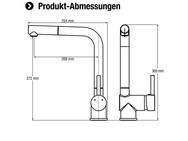 CORNAT Spültischarmatur Livenne HD, Messing, Edelstahllook