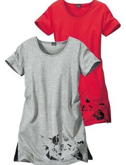 Vivance Dreams Nachthemd (Packung, 2er-Pack) mit Katzenprint