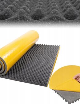 Premium Schallschutz Selbstklebender Akustikschaum 3 cm - 2 m2 Rolle Set 431 - Wuppertal