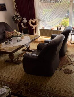 Echtleder Couchgarnitur mit 2 Sesseln - Hürth