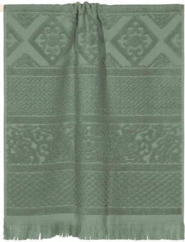 PAD Strandtuch Harlem, Frottee (1-St), Made in Europe, Uni Farben, mit Ornamenten, mit Fransen