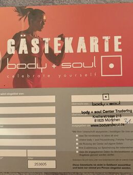2 Gästekarten/Tageskarten, body + soul, gültig bis 31.12.2028 - München