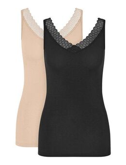 Triumph Tanktop Feel of Modal (2er Pack) körpernah, weich, aus Modal-Elasthan, V-Ausschnitt
