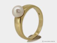 Großer 585er Gold Ring Perle gebrauchter Schmuck (1715) - Leverkusen