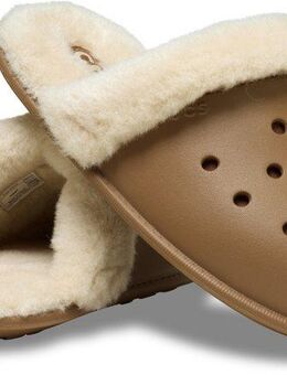 Crocs Classic Fuzz Scuff Pantoffel Hausschuh, Clog mit Warmfutter