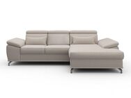 sit&more Ecksofa Cabrio L-Form, mit Sitztiefenverstellung, Arm- und Kopfteilverstellung, 2 Nierenkissen, Federkern, optional Bettfunktion und Stauraum